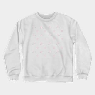 Cute Coquette pale pink flower repeating pattern - large Crewneck Sweatshirt